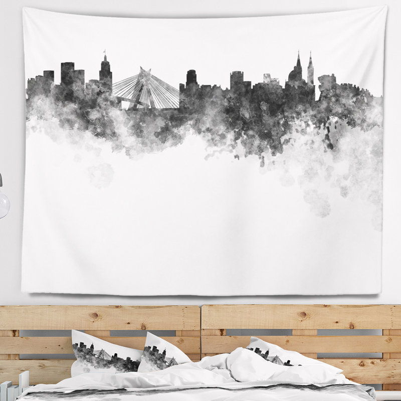 Tapisserie d'horizon de sao paulo Cityscape, H 32 po x l 39 po
