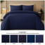 Luxury Embossed Stripe Microfibre Duvet Cover Set Durable Hypoallergenic with Zipper Closure-122560834
