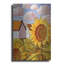 «Sunflower & Cottage Scenic View» par Cathy Horvath-Buchanan, art mural en métal-478393338