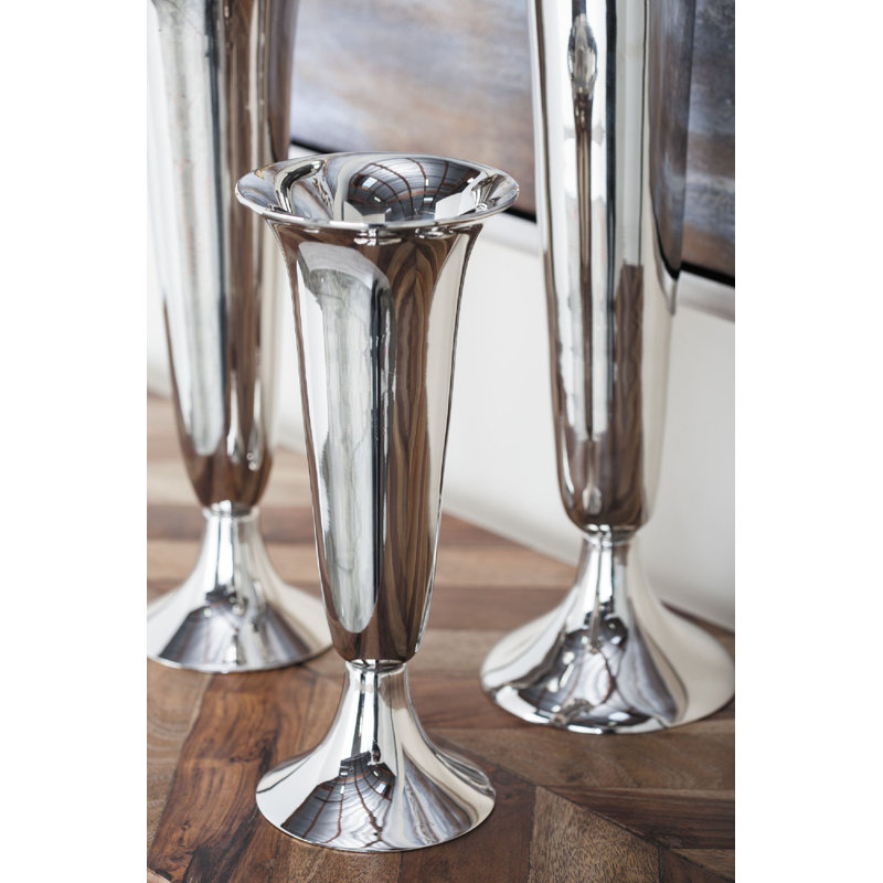 Vase de table en aluminium, H 10 po x l 4 po x P 4 po