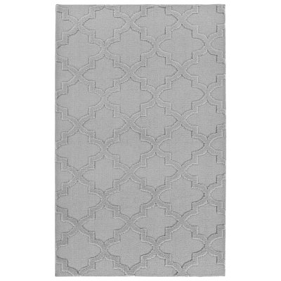 Silver Nasturtium Cut-loop Trellis Area Rug by