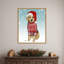 Impression sur toile encadrée «Golden Retriever in Christmas» par Fab Funky