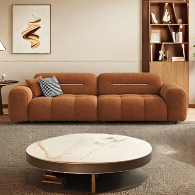 Modern minimalist piano-key straight-line sofa