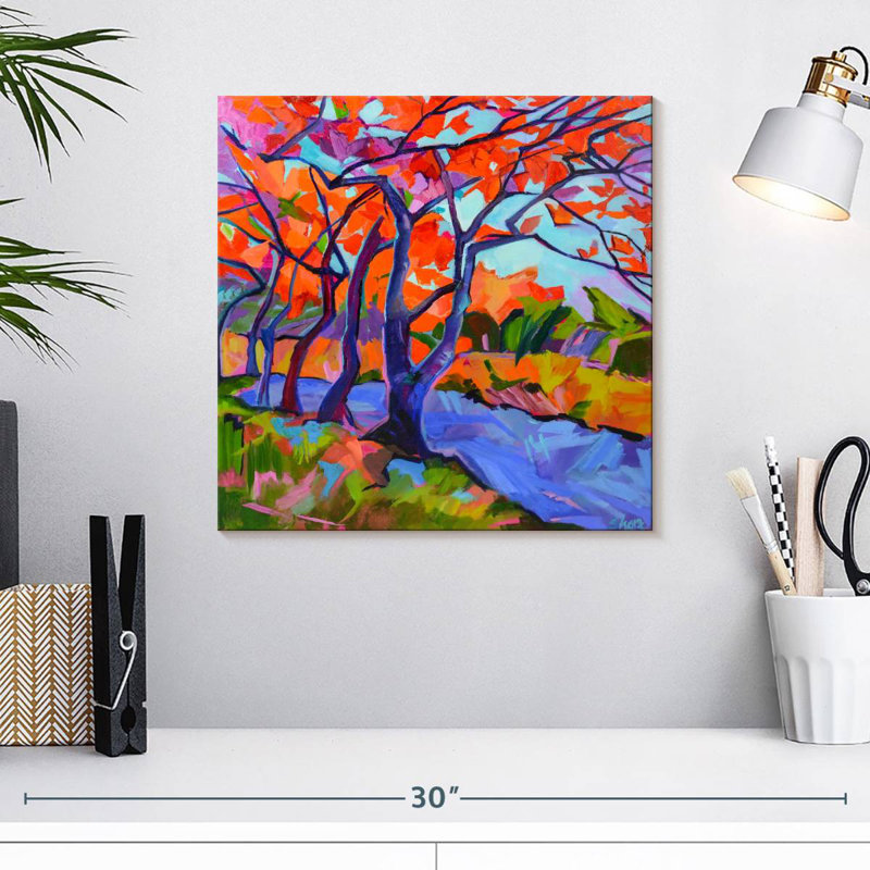 Feuilles d'automne, H 16 po x l 16 po