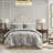 4 Piece Comforter Set Blue/Grey King-119922173-119922172