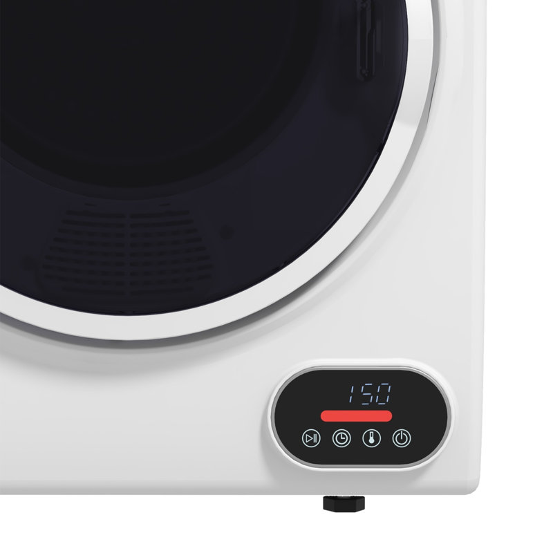 HomCom 1.5 Cubic Feet Vented Electric Stackable Dryer, White