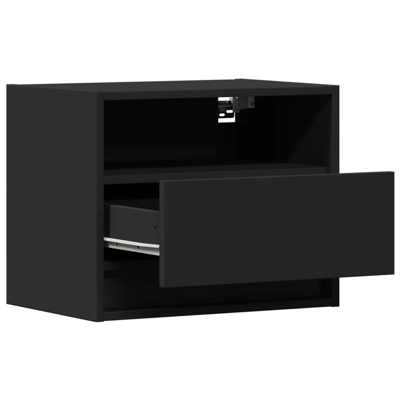 Alcea 50cm W Manufactured Wood Bedside Table, White, Individual