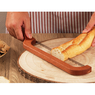 Couteau à pain pour le pain fait maison, coupe-pain au levain, couteau à pain en bois de 15 po avec prise améliorée, pain au levain facile à couper, baguettes et fruits