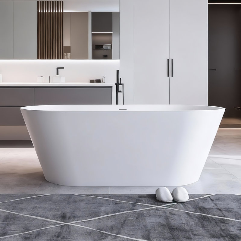Baignoire de trempage autoportante 59 po x 30 po, H 59 po x l 30 po
