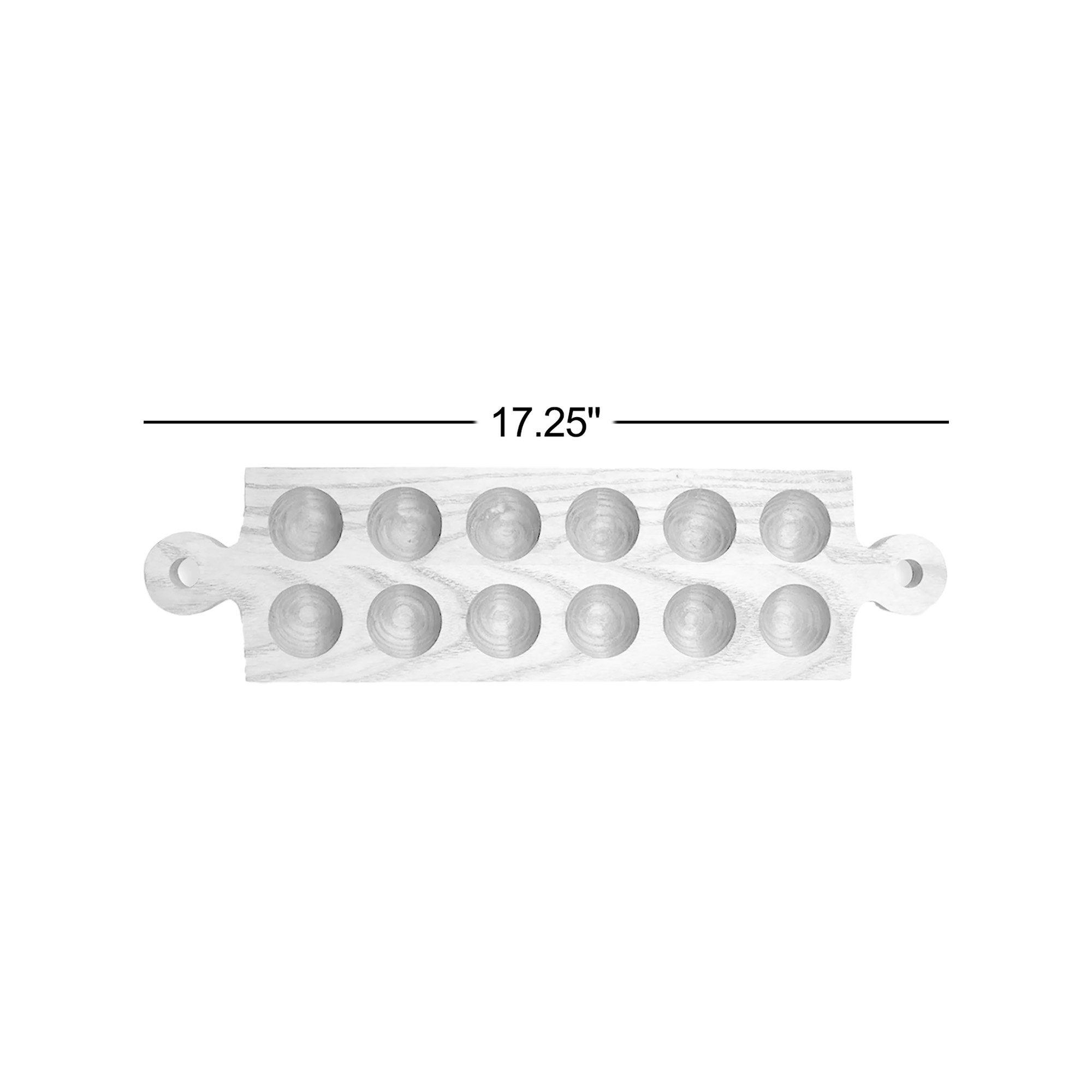 Cornish Rectangle Wood Egg Platter, White