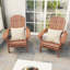 Ensemble de 2 chaises Adirondack pliantes en bois massif pour terrasse, cour, porche, jardin et terrasse avec accoudoirs larges-1206467600-1203122086