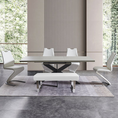 Banc avec repose-pieds Cemal