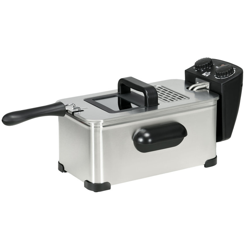 HOMCOM 2000 Watt 3 Cool Touch Deep Fryer Accessory with Timer