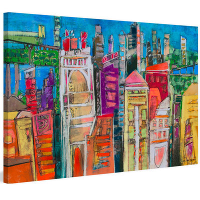 City Skyline 6 by Jennifer Gardner - Print on Canvas