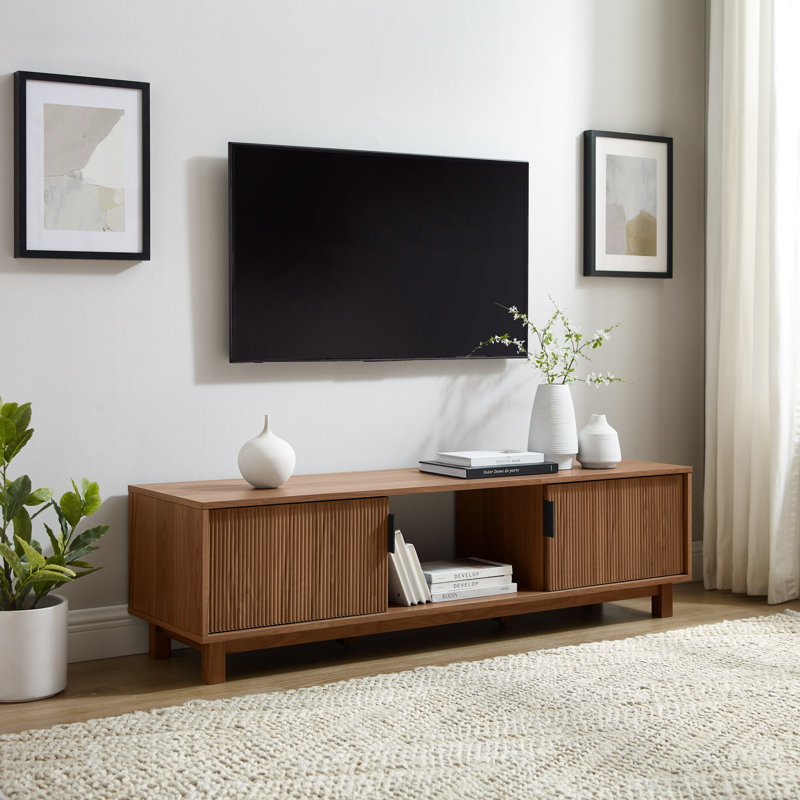 Mid-Century Modern Farmann Reeded TV Stand