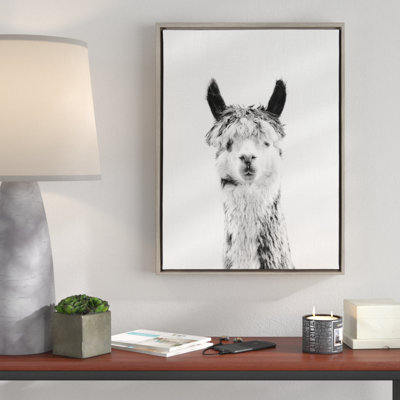 «Llama» par Simon Te of Tai, reproduction d'art sur toile encadrée