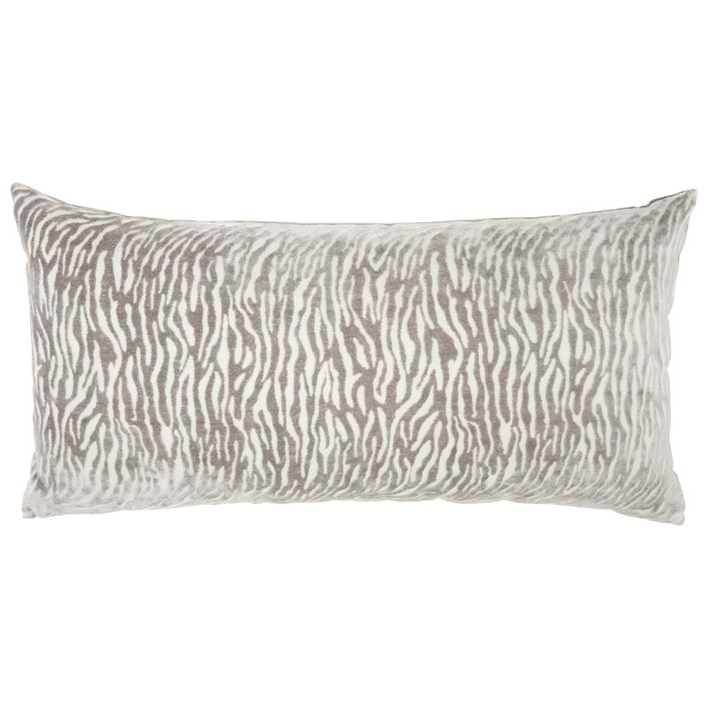  Housse de coussin carré et insert, Gris clair, H 12 po x l 24 po, Rectangulaire