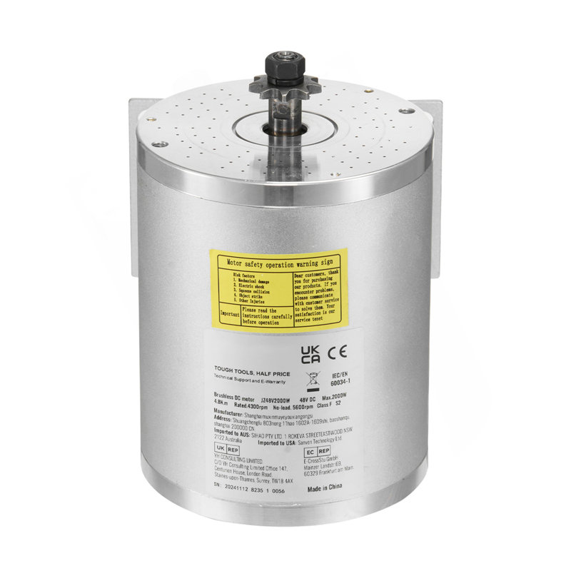 2000W Electric Brushless DC Motor Kit 48V 4300Rpm Motor With Speed Controller