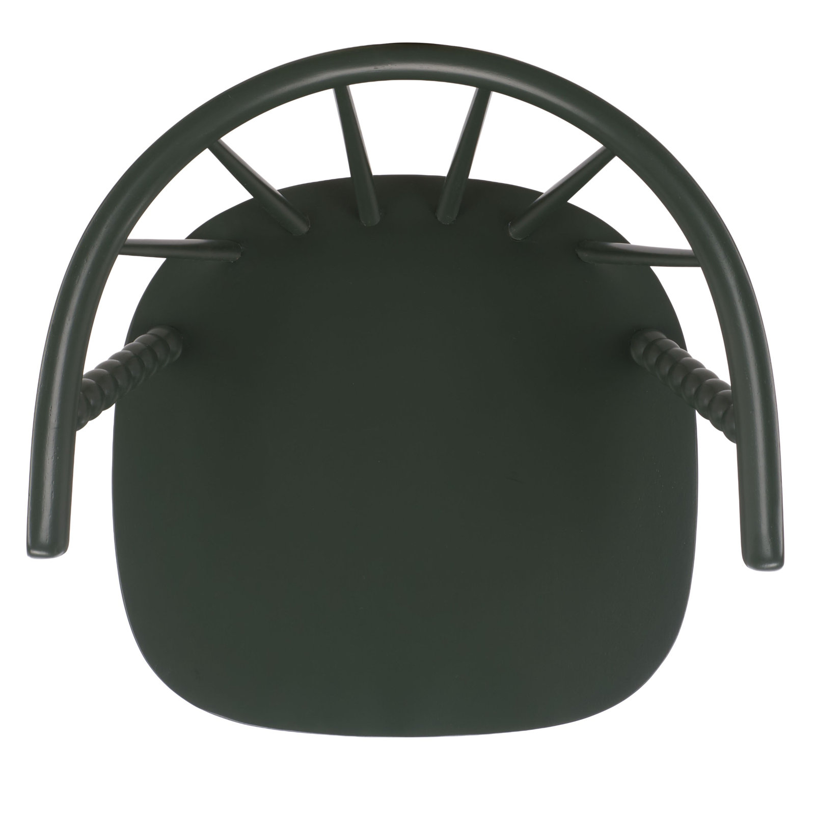 Paras Curved Back Wood Dining Chair, Garden Green