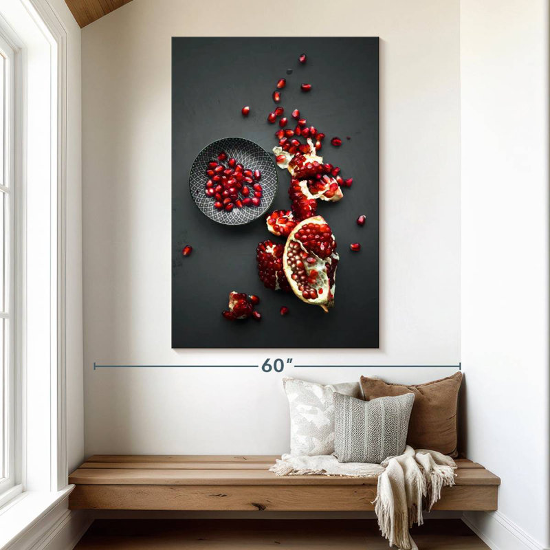 Yarlin Pomegranate Seeds, 51" H x 34" W