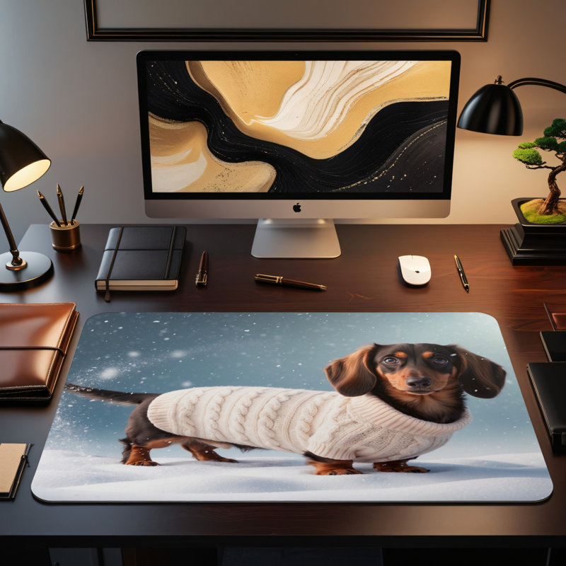 Polyester Desk Pad, 14.4x12.1