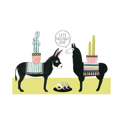 Let's Taco Bout Love I by Grace Popp - Wrapped Canvas Print