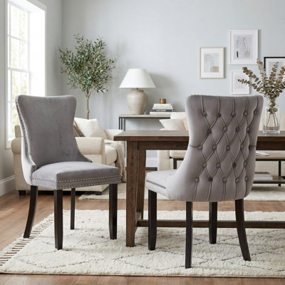 Meritxell Tufted Velvet Upholstered Back Parsons Chair Dining Chair