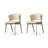White Solid back side Chair(Set of 2)