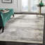 Tapis gris en viscose / coton tissé à la main Brianne-2058940928