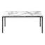 Ensemble de table, ensemble de 3 pièces, café, bout, métal noir, stratifié d'aspect marbre blanc, contemporain, moderne