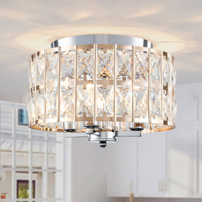 Plafonnier encastré en cristal 4 lumières Jashaun
