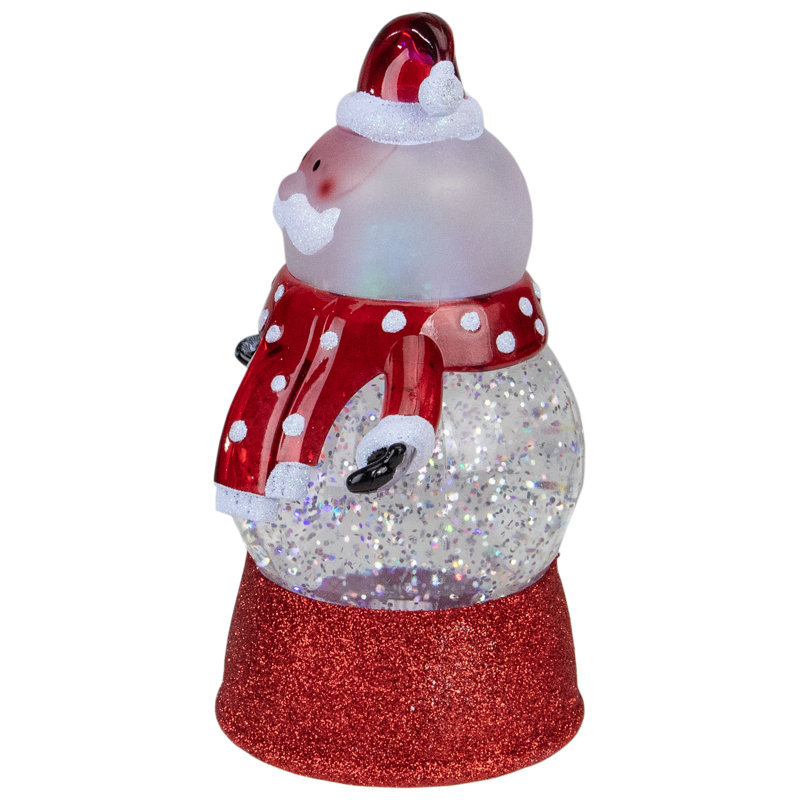 5.75" LED Lighted Santa Claus Christmas Glitter Snow Globe