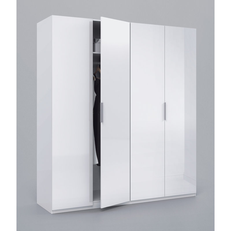 Cassadee 4 Door Manufactured Wood Wardrobe