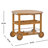 Modern Rustic Acacia Wood Outdoor Bar Cart with Foldable Top & Removable Trays