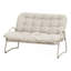 Chaise double en rotin PE de qualité supérieure avec structure en métal - Confort et durabilité ultimes pour votre patio