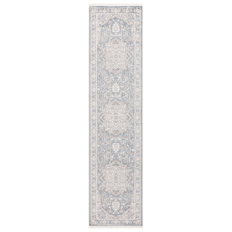 Tapis oriental en polyester Clover 1270, Tapis de couloir 2 pi x 8 pi
