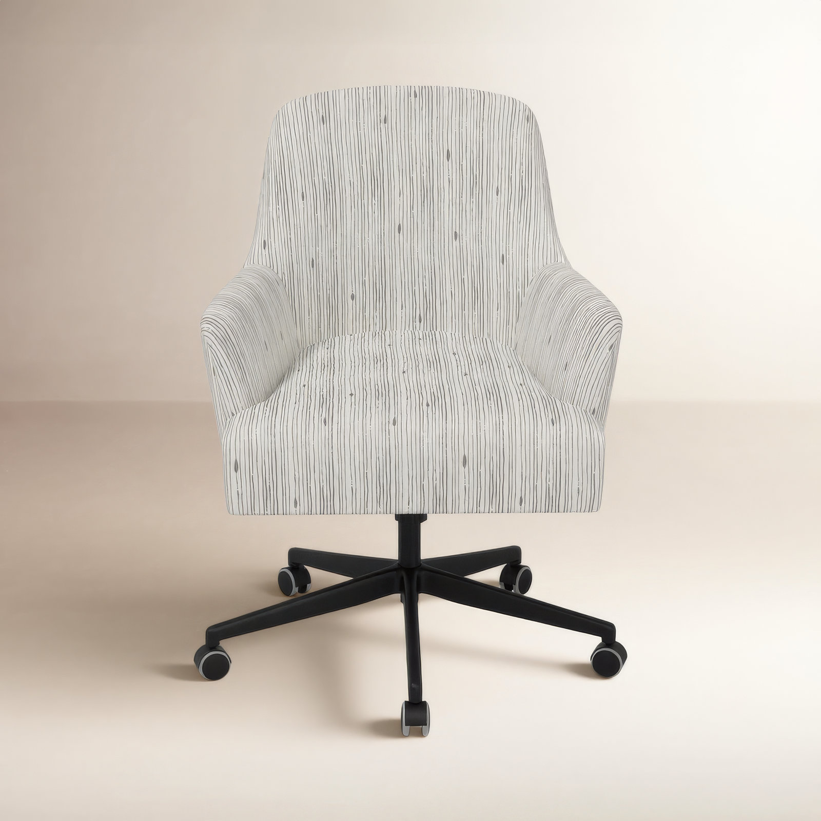 Aatos Swivel Office Chair, Shibori Stripe Grey