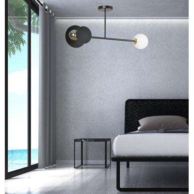 Cifuentes Glass Semi Flush Mount
