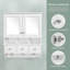 Armoire de toilette 4 en 1 | Pharmacie murale de 24 pouces avec tiroirs et crochets | Reflet impeccable et rangement dissimulé pour un meuble-lavabo sans encombrement-985295833