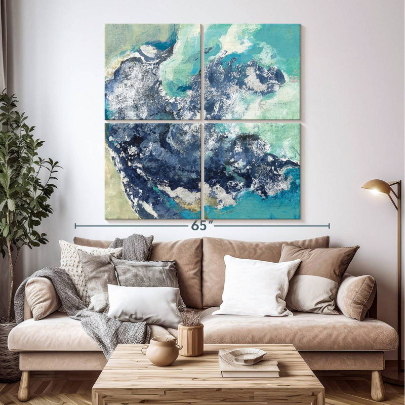 Turquoise Avery, 50" H x 50" W