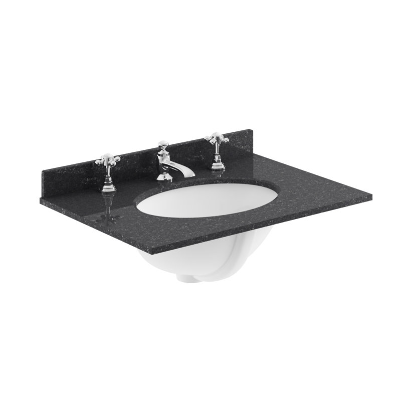 Nuie 470mm W Oval Sink with Overflow, Black