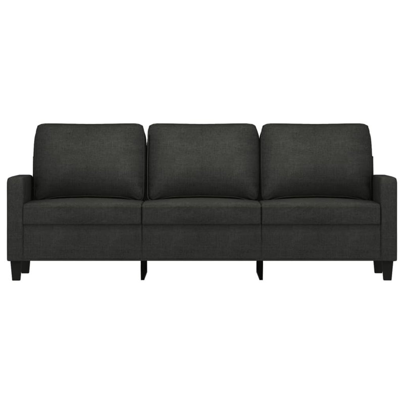 Canapé rembourré Adelys, 100 % polyester noir