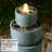 Yoan Metal Weather Resistant Fountain with Light