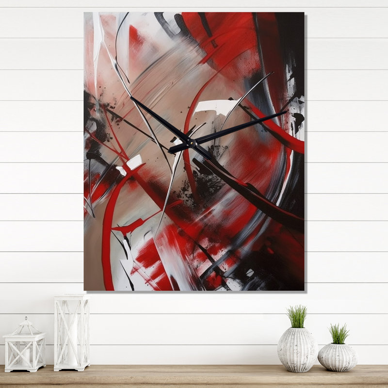 Après-midi Jazz I - Horloge murale moderne Jazz, H 28 po x l 12 po x P 1 po