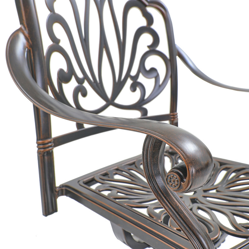 Chaise de patio pivotante (ensemble de 2), Brun