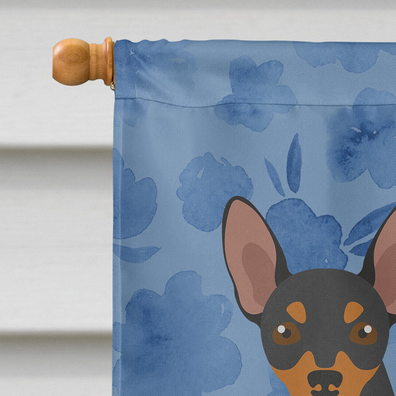 Caniche en polyester à 2 côtés 40 x 28 po standard welcome drapeau maison, Ratier de Prague