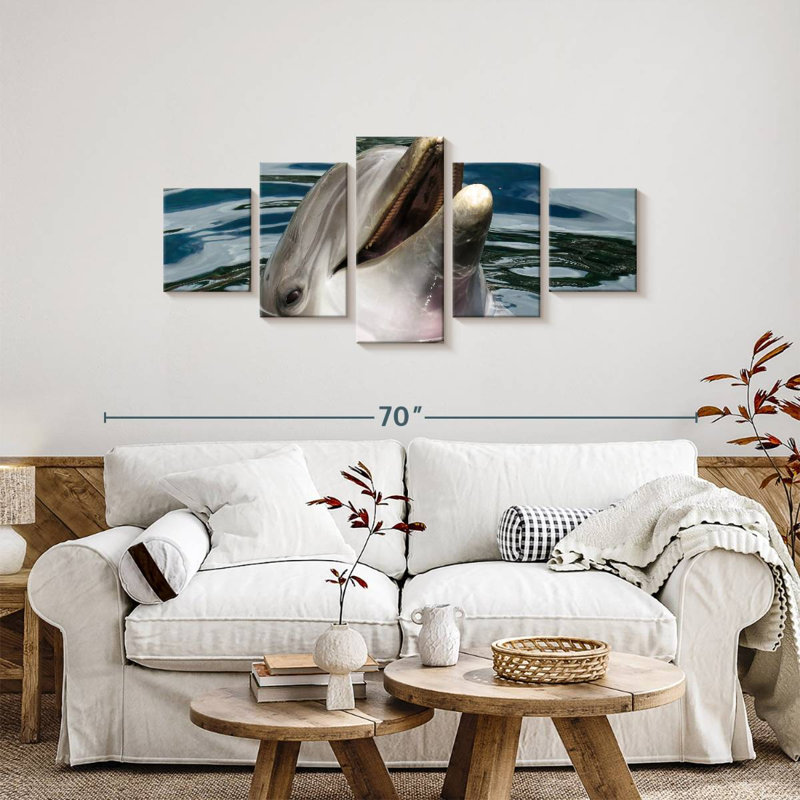 Peeking Dolphin, 24" H x 55" W