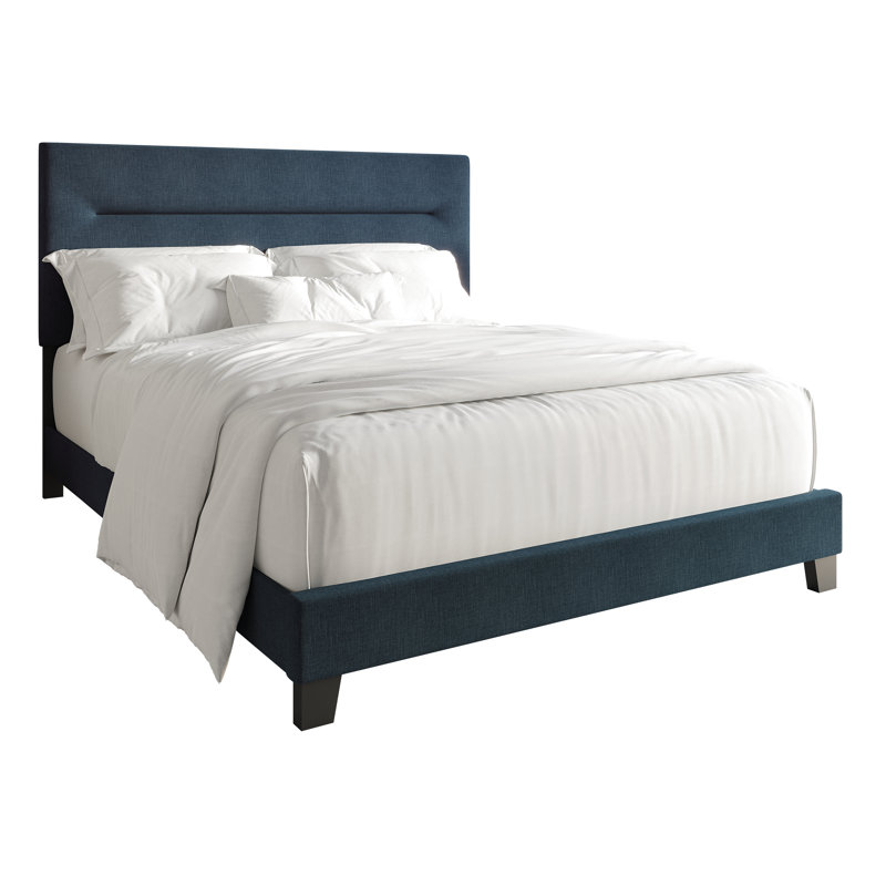 Lit tapissier Emery, Bleu, Grand