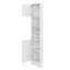 Armoire de rangement d'angle, haute avec 2 portes et 3 tablettes, tablettes réglables, tablette ouverte pour la salle de bain, la cuisine et le salon-1223092894