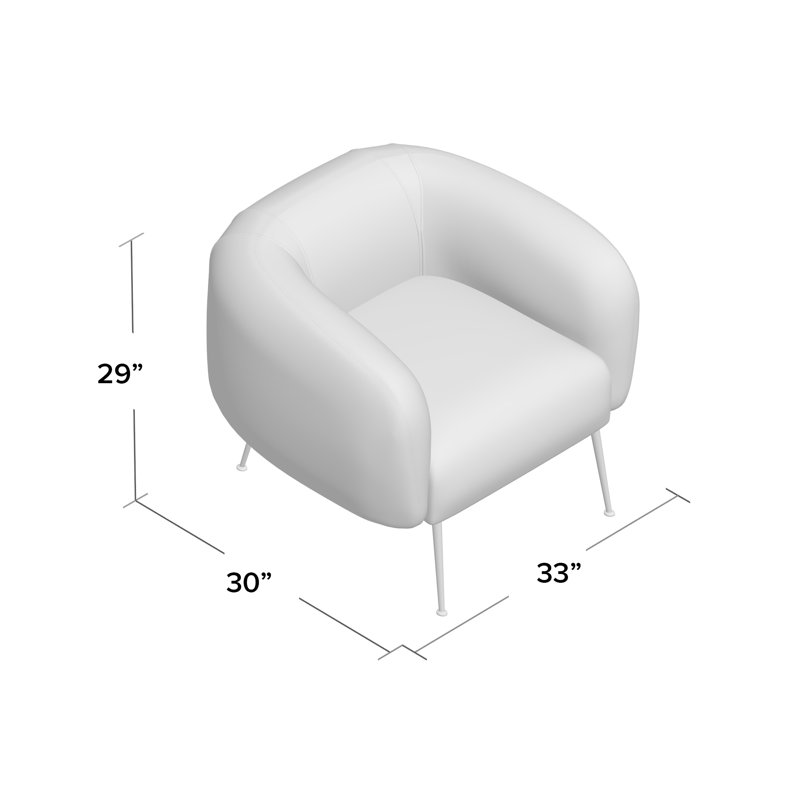 Metro Barrel Chair, Charcoal Linen
